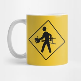 Artist Crossing Black Stencil Mug